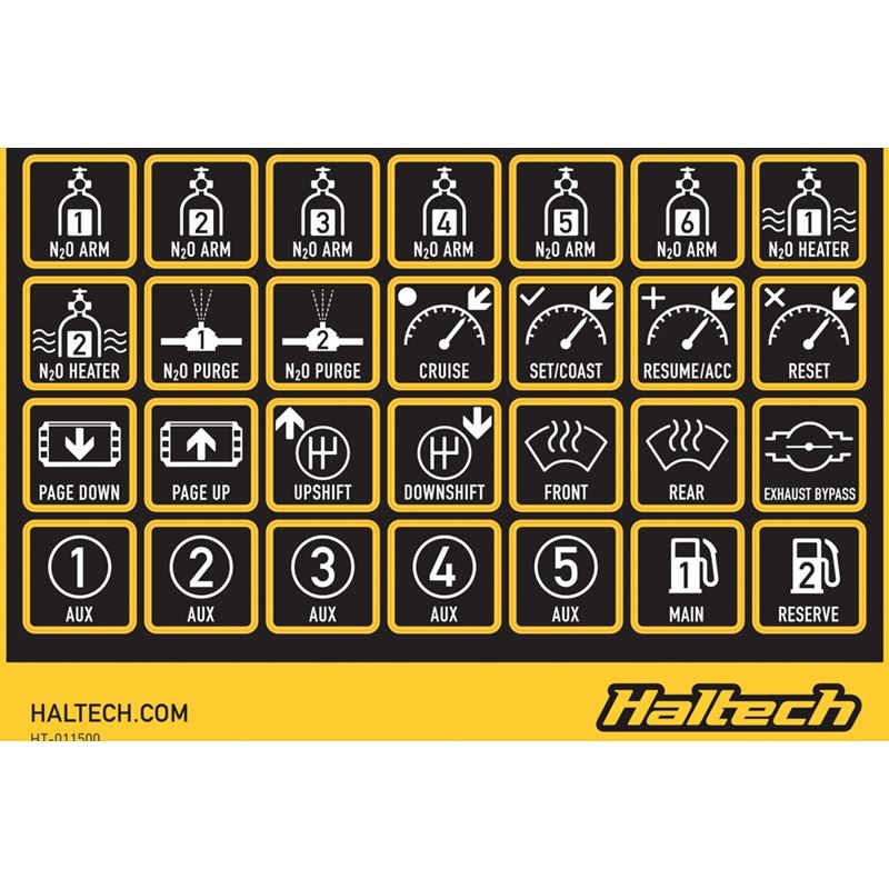Haltech Keypad Label Set (HT-011500)