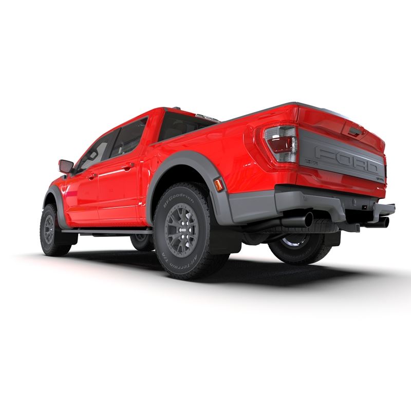 Rally Armor Black Mud Flap/Metallic Black Logo for 2021-23 Ford Raptor (MF73-UR-BLK-MBK)