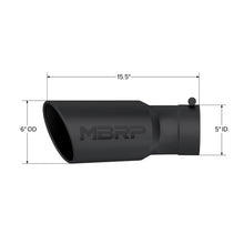 Load image into Gallery viewer, MBRP Exhaust 6&quot; OD, Angle Rolled with 30 Bend Tip (T5154BLK)