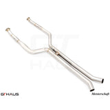 GTHAUS Meistershaft Full Cat-Back LSR Mid Resonator Delete Pipes (60ix model only); Stainless Steel (BM5723001)