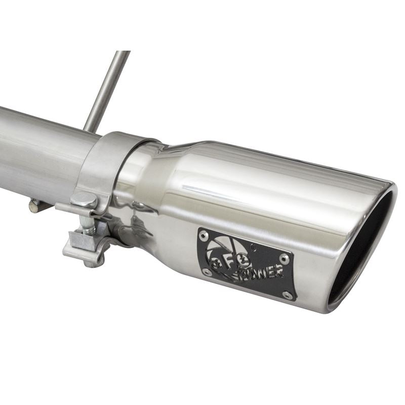 aFe Rebel Series 2-1/2in 409 Stainless Steel Cat-Back Exhaust System w/Polished Tip (49-48056-P)