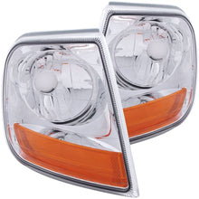 Load image into Gallery viewer, ANZO USA Corner Lights 1997-2003 Ford F-150 HARLEY - DAVIDSON Style Corner Lights Chrome w/ Amber Rflct 52102 (521026)