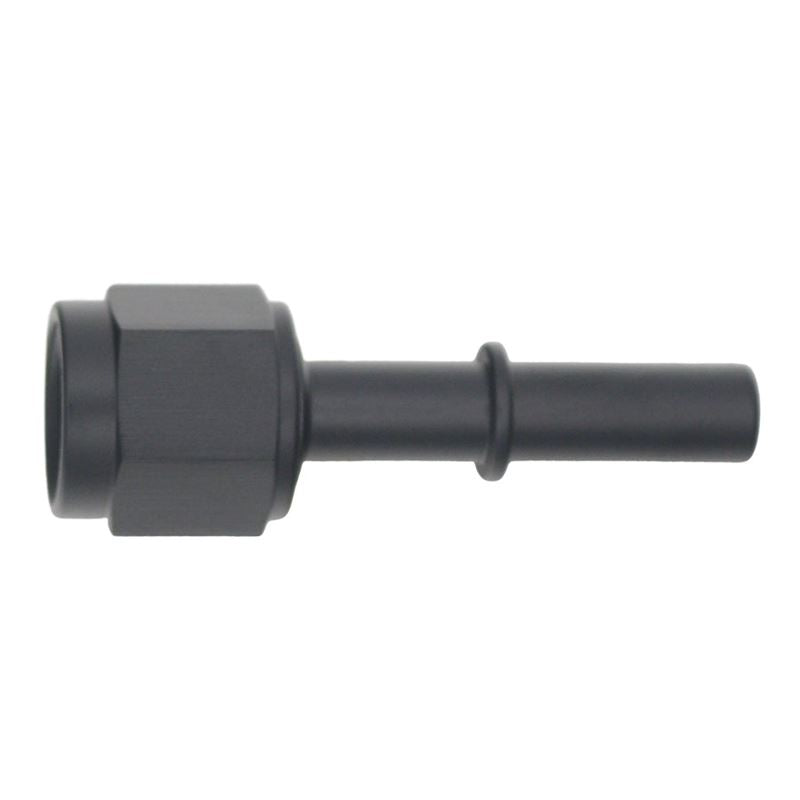 DeatschWerks 6AN Female Flare Swivel to 5/16in Male EFI Quick Disconnect - Anodized Matte Black (6-02-0130-B)