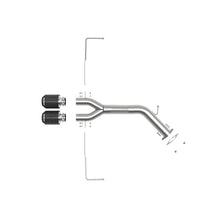 Load image into Gallery viewer, Takeda 3 IN to 2-1/2 IN 304 Stainless Steel Axle-Back Exhaust Carbon Fiber Tip (49-37012-C)