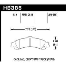 Load image into Gallery viewer, Hawk Performance LTS Brake Pads (HB385Y.640)