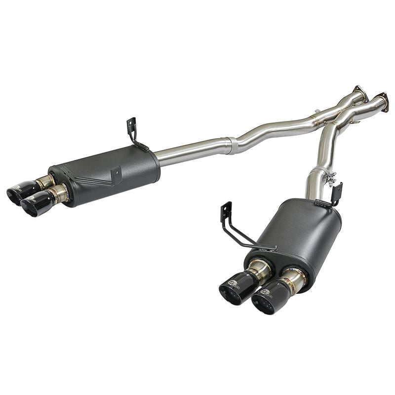 aFe MACH Force-Xp 2-1/2 in 304 Stainless Steel Cat-Back Exhaust w/Black Tips (49-36339-B)