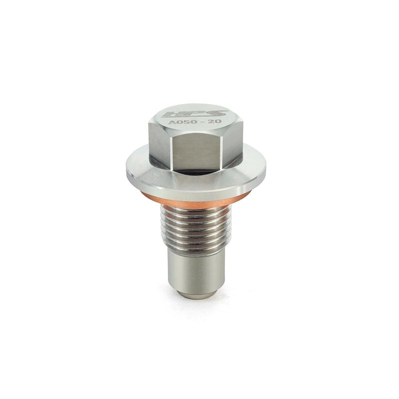 HPS Pefromance Stainless Steel Magnetic Drain Plug 1/2"-20, (MDP-A050-20)