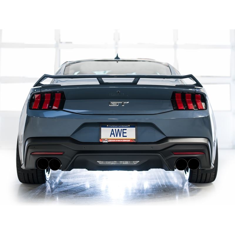 AWE SwitchPath Catback Exhaust w/ Quad Diamond Black Tips for 2024 Ford Mustang GT Fastback S650 RWD (3025-43650)