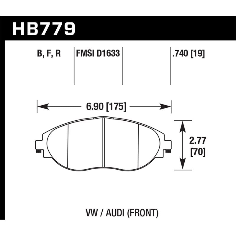 Hawk Performance HPS Brake Pads (HB779F.740)