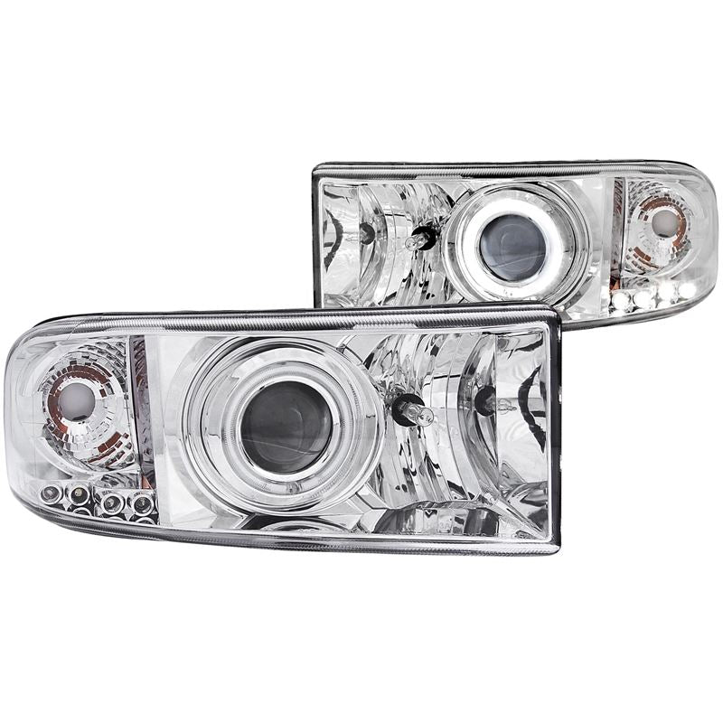 ANZO USA 1994-2001 Dodge Ram Projector Headlights w/ Halo Chrome (111056)