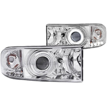 Load image into Gallery viewer, ANZO USA 1994-2001 Dodge Ram Projector Headlights w/ Halo Chrome (111056)