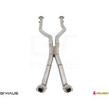 GTHAUS Musa Full Cat-Back Cat-Back LSR pipe (Front + Mid Section); Stainless Steel (LE0723000)