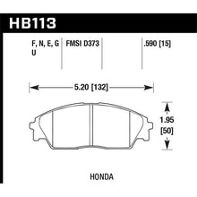 Load image into Gallery viewer, Hawk Performance HPS Brake Pads (HB113F.590)