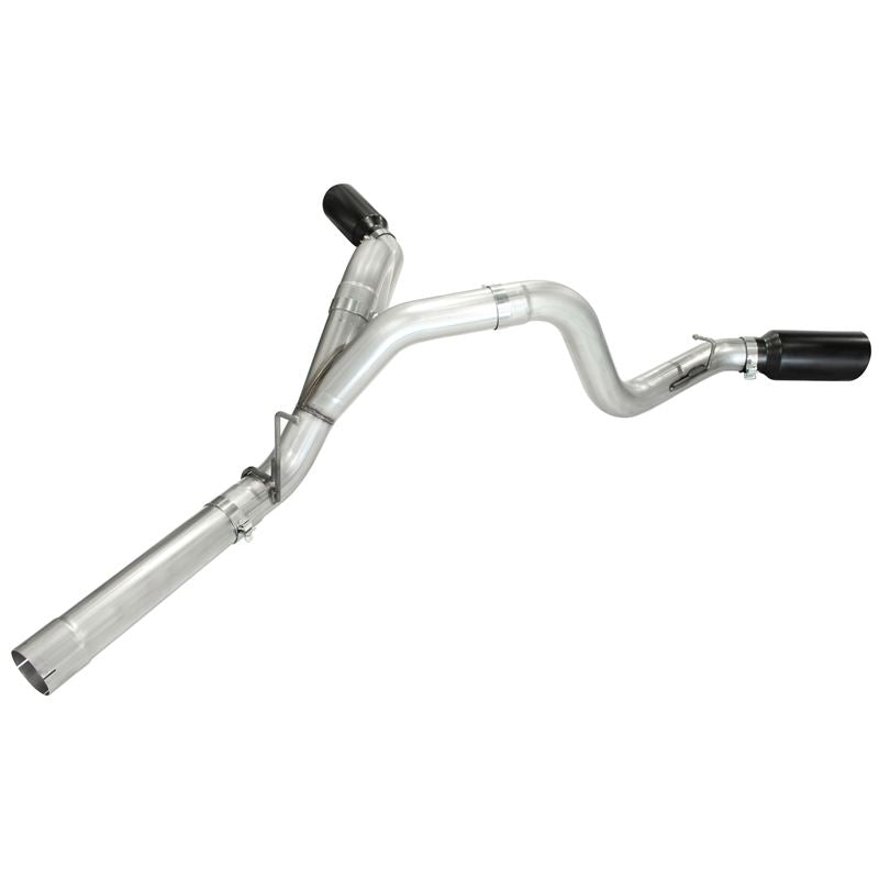 aFe ATLAS 4 IN Aluminized Steel DPF-Back Exhaust System w/Black Tip (49-04043-B)