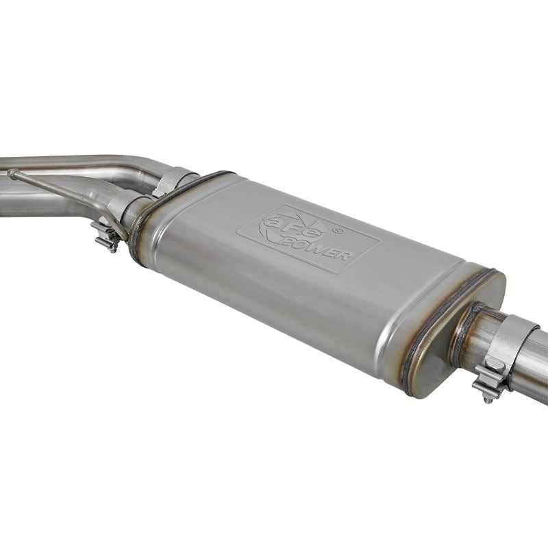 aFe Rebel Series 3 IN to 2-1/2 IN 409 Stainless Steel Cat-Back Exhaust w/ Polish Tip (49-43078-P)