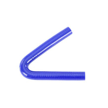 Load image into Gallery viewer, HPS 135 deg. silicone coupler, high temp 4-ply reinforced, 3/4&quot; ID, 5&quot; legs, blue ( (HTSEC135-075-BLUE)