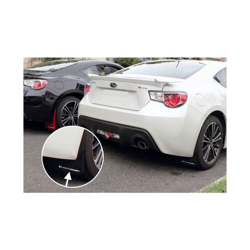 Rally Armor Black Mud Flap/White Logo for 2013-2019 Subaru BRZ (MF23-UR-BLK/WH)