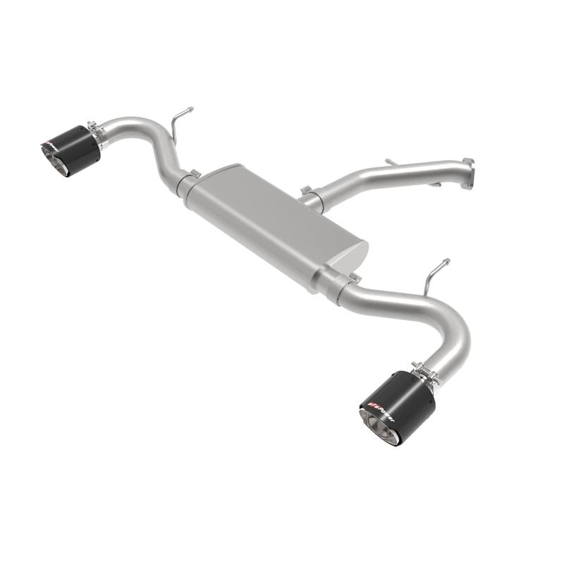 Takeda 2-1/2 IN 409 Stainless Steel Axle-Back Exhaust System w/Carbon Fiber Tips (49-47016-C)