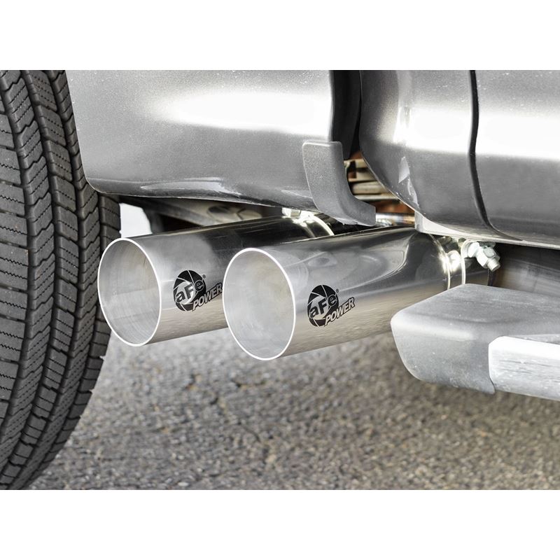 aFe Rebel Series 3 IN to 2-1/2 IN 409 Stainless Steel Cat-Back Exhaust w/ Polish Tip (49-43081-P)