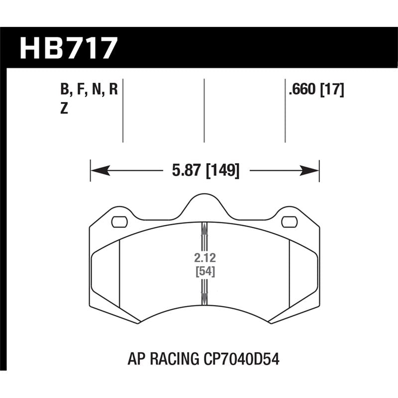 Hawk Performance Street Brake Pads (HB717F.660)