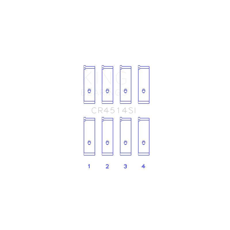 King Engine Bearings Connecting Rod Bearing Set for 2001-2007 Toyota Highlander (CR4514SI)