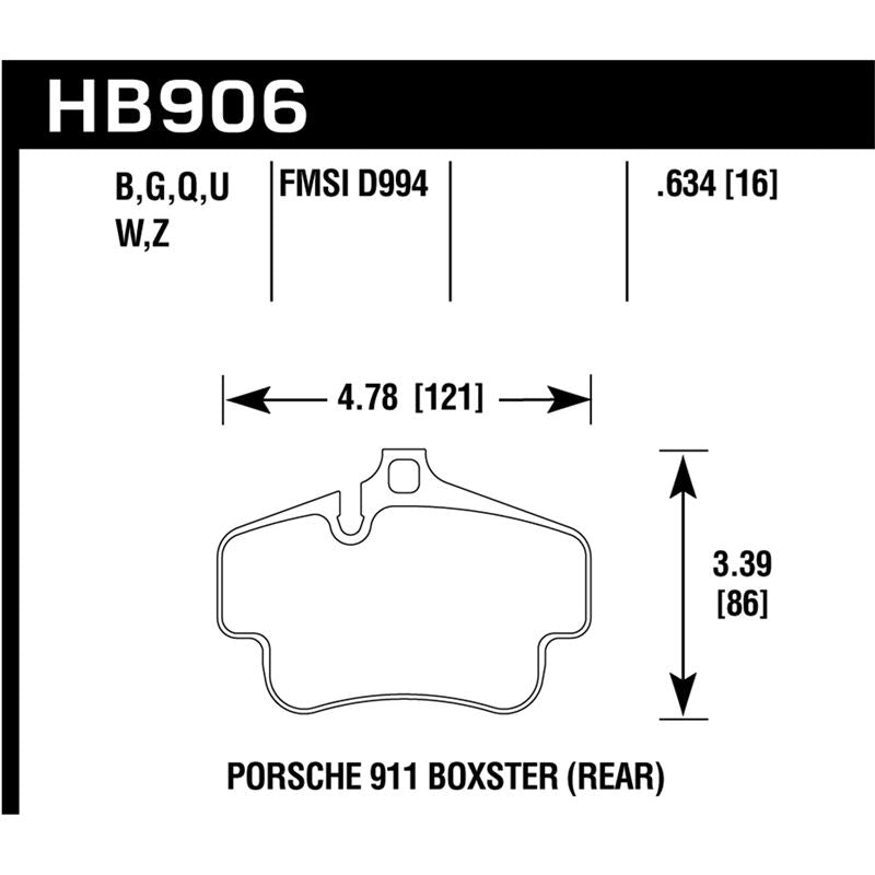 Hawk Performance DTC-60 Brake Pads (HB906G.634)