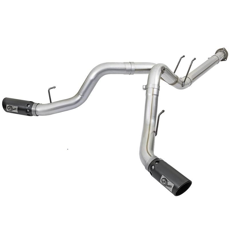 aFe ATLAS 4 IN Aluminized Steel DPF-Back Exhaust System w/Black Tip (49-03092-B)