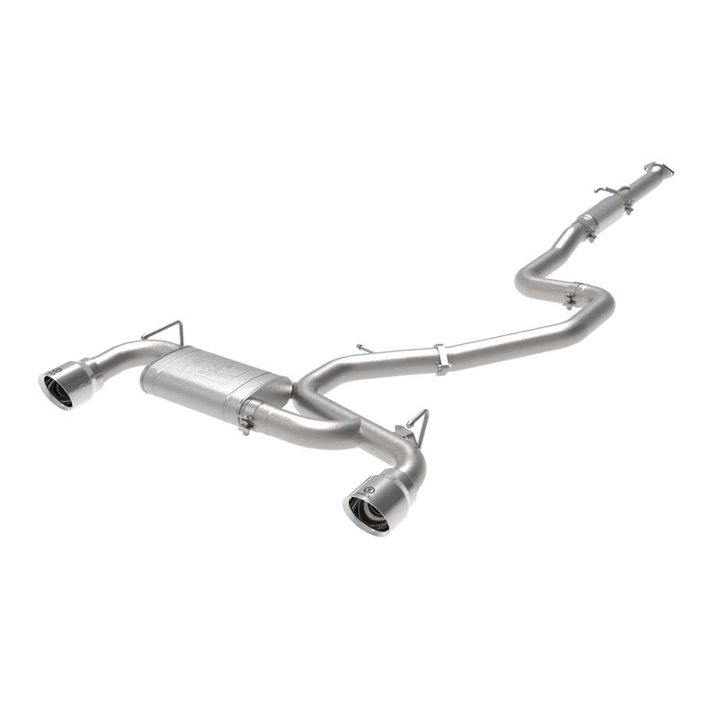 Takeda 3 IN 304 Stainless Steel Cat-Back Exhaust System w/ Polished Tips (49-37008-P)