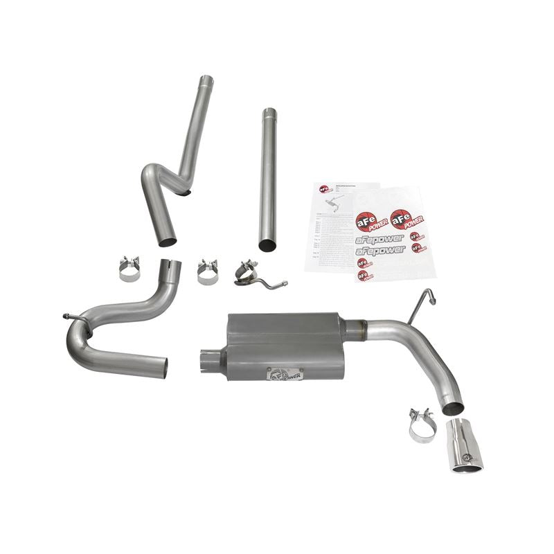 aFe Scorpion 2-1/2 IN Aluminized Steel Cat-Back Exhaust System w/ Polished Tip (49-08044-1P)