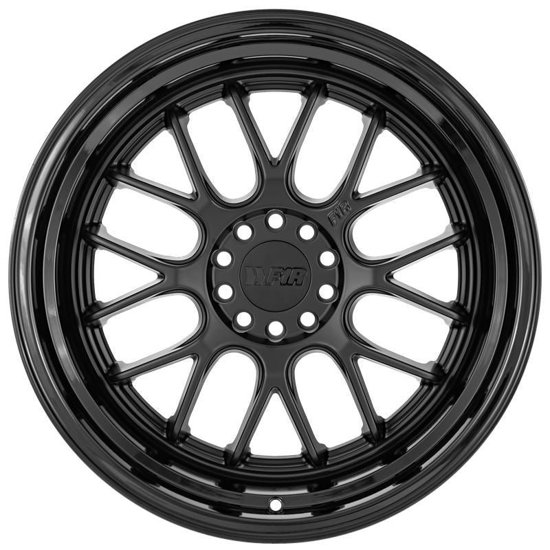 F1R F21 19x9.5 - Satin Black/ Gloss Black Lip Wheel