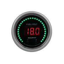 Load image into Gallery viewer, AutoMeter 52.4mm Black Switchable 0-100 Fuel Level / 8-18V Voltmeter Sport-Comp Elite Digital Gauge (6709-SC)