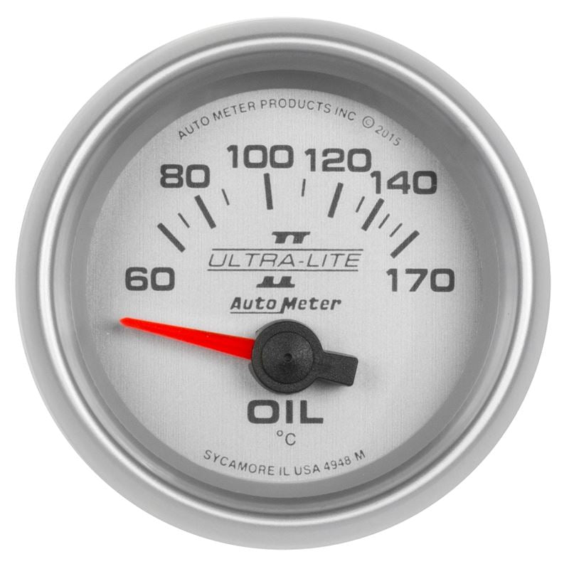 AutoMeter Ultra-Lite II Gauge Oil Temp 2 1/16in 60-170f Electric Ultra-Lite II (4948-M)