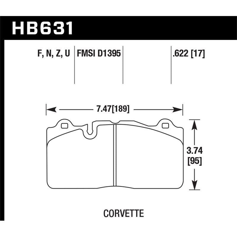 Hawk Performance Performance Ceramic Brake Pads (HB631Z.622)