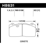 Hawk Performance Performance Ceramic Brake Pads (HB631Z.622)