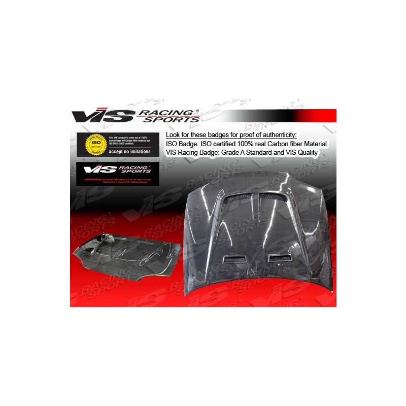 VIS Racing Monster 2 Style Black Carbon Fiber Hood (92HDCVC2DMON2-010C)