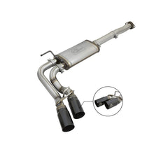 Load image into Gallery viewer, aFe Rebel Series 3 IN Cat-Back Exhaust System w/ Dual Mid-Side Exit Black Tips (49-46033-B)