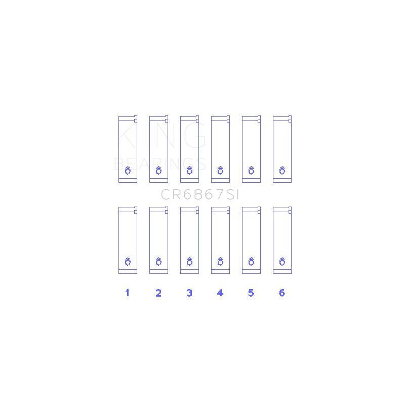 King Engine Bearings Connecting Rod Bearing Set for 2009-2010 Volkswagen Routan (CR6867SI0.25)