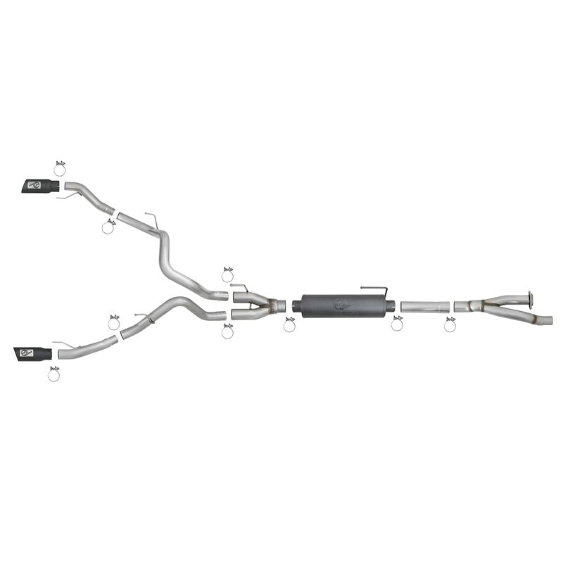 aFe Rebel Series Cat-Back Exhaust System w/ Black Tip (49-33094-B)