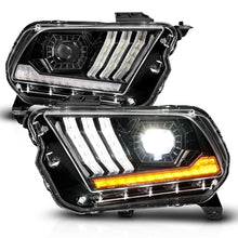 Load image into Gallery viewer, ANZO USA LED Projector Headlights w/Sequential Light Tube (NON HID Compatible) for 10-14 Ford Mustang (121577)