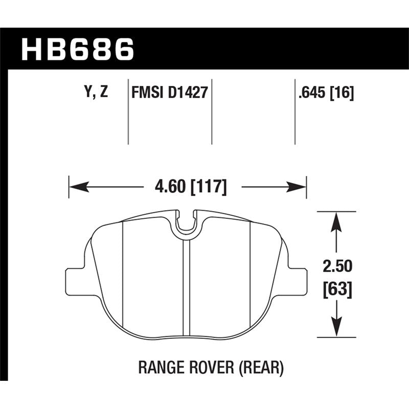 Hawk Performance Performance Ceramic Brake Pads (HB686Z.645)