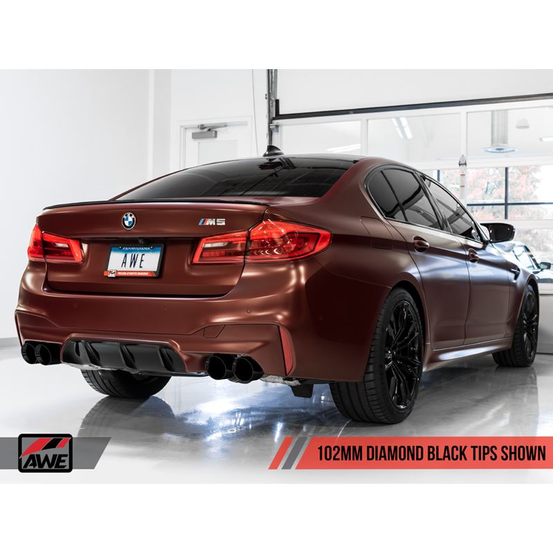 AWE SwitchPath Catback Exhaust for BMW F90 M5 - Diamond Black Tips (3025-43066)