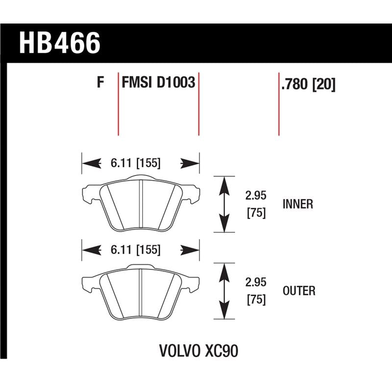 Hawk Performance LTS Brake Pads (HB477Y.610)