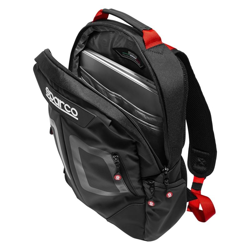 Sparco Stage Series Backpack, Black/Red (016440NRRS)