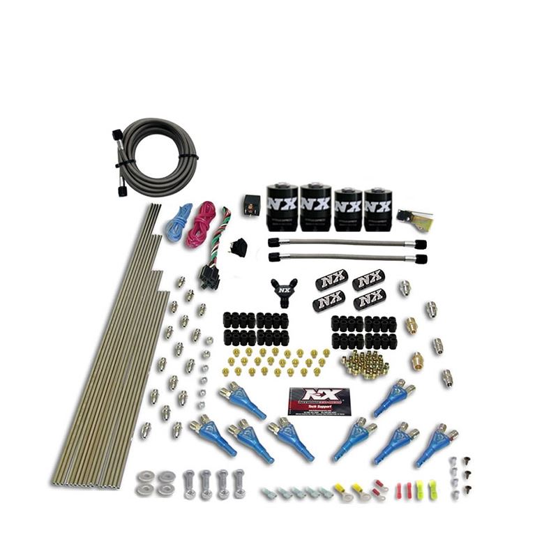 Nitrous Express 8 Cyl Shark Direct Port 4 Solenoids Nitrous Kit (200-600HP) w/o Bottle (90506-00)