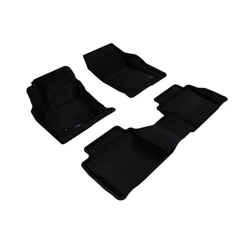 3D Maxpider KAGU Floor Mat, BLACK, 1ST ROW/2ND ROW (L1LC00601509)