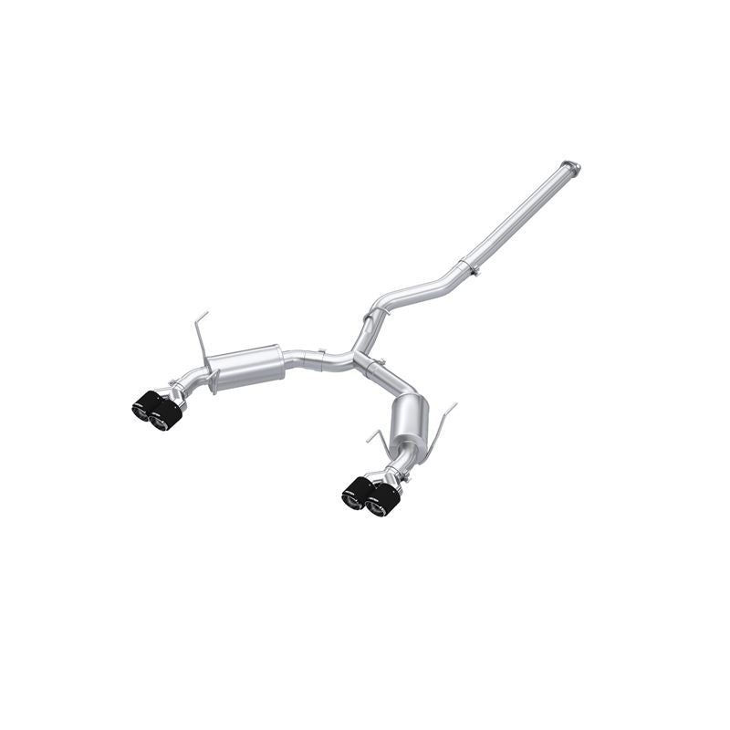 MBRP Exhaust 3" Cat Back, Dual Split Rear,with Carbon Fiber Tips T304 Street Version (S48073CF)