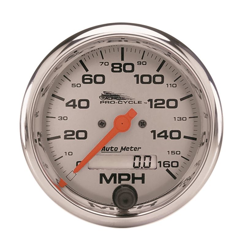 AutoMeter Pro-Cycle Gauge Speedo 3 3/4in 160 Mph Elec Silver (19356)