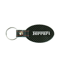 Load image into Gallery viewer, Fabspeed Ferrari Cavallino Silver Carbon Fiber Keyring (FS-CF-CKR-FERCS)