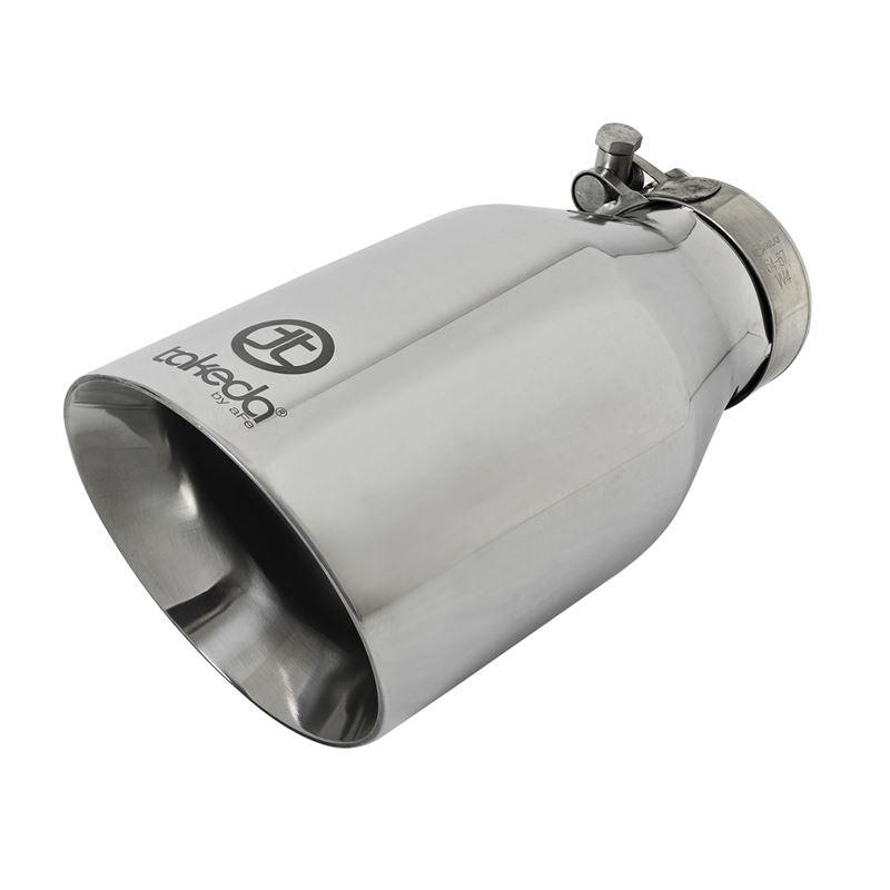 Takeda 304 Stainless Steel Clamp-on Exhaust Tip Polished (49T25454-P09)