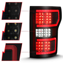 Load image into Gallery viewer, ANZO USA Tail Light Assembly, LED, Clear Lens, Black Housing, Red Light Bar, w/Sequential, (311314)